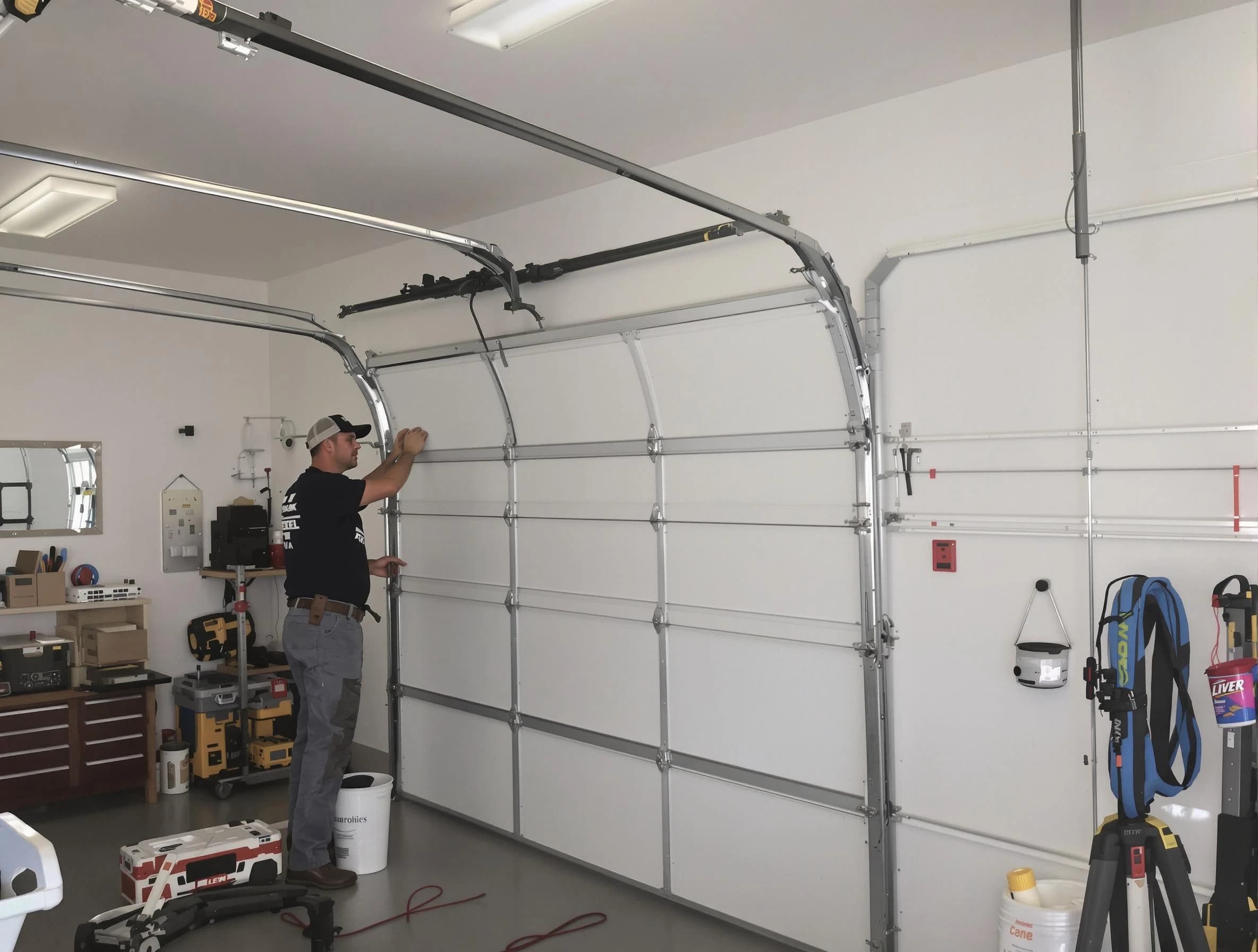 Eden Prairie Garage Door Repair team installing new garage door in Eden Prairie