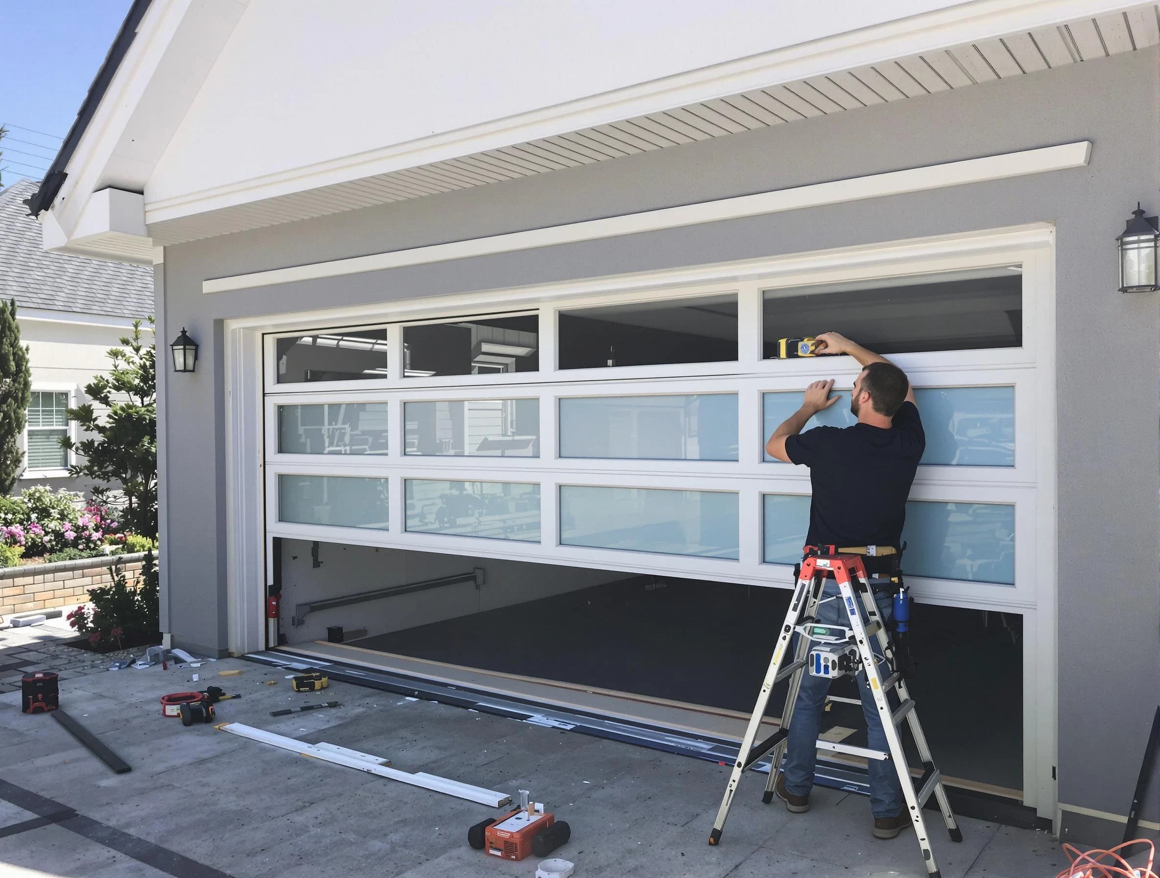 Eden Prairie Garage Door Repair team performing garage door replacement in Eden Prairie