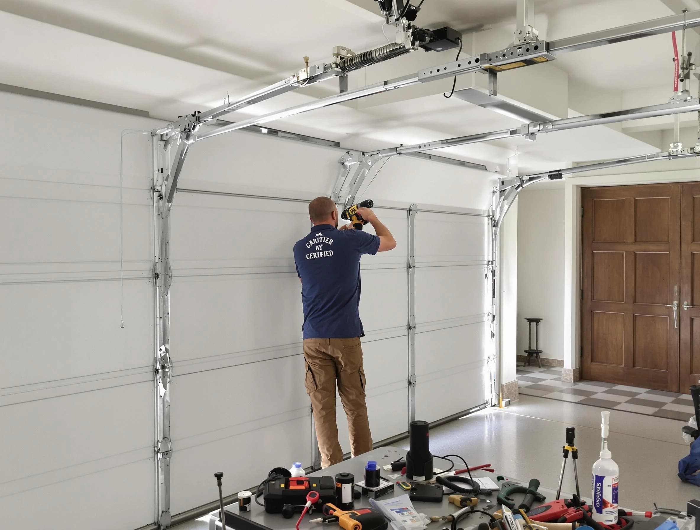 Eden Prairie Garage Door Repair certified technician performing precision garage door repair in Eden Prairie