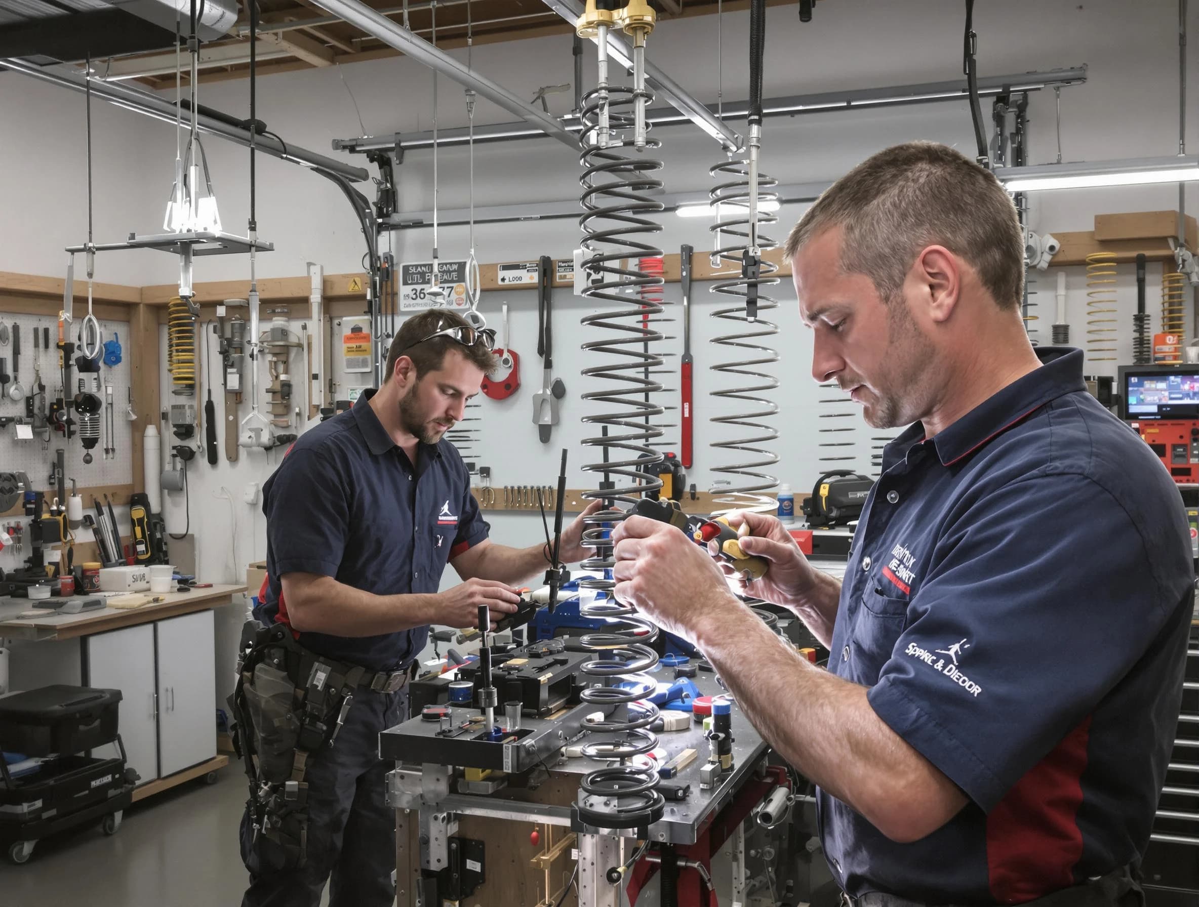 Garage door spring repair service by Eden Prairie Garage Door Repair in Eden Prairie