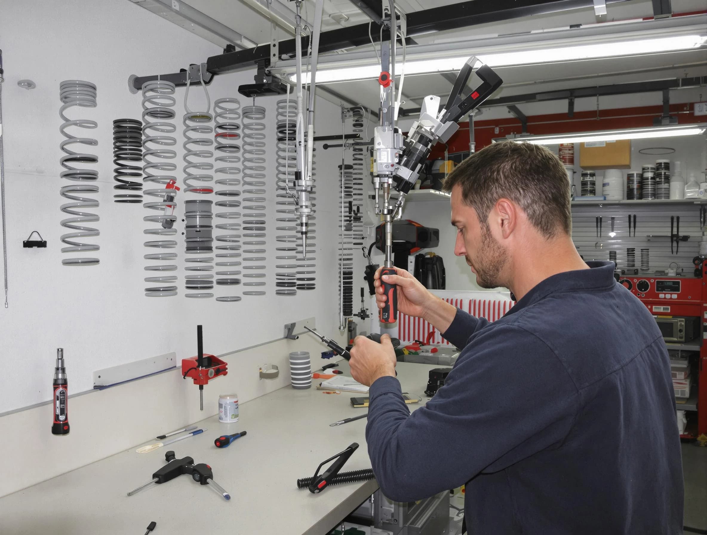 Eden Prairie Garage Door Repair safety certified technician performing precision spring replacement in Eden Prairie
