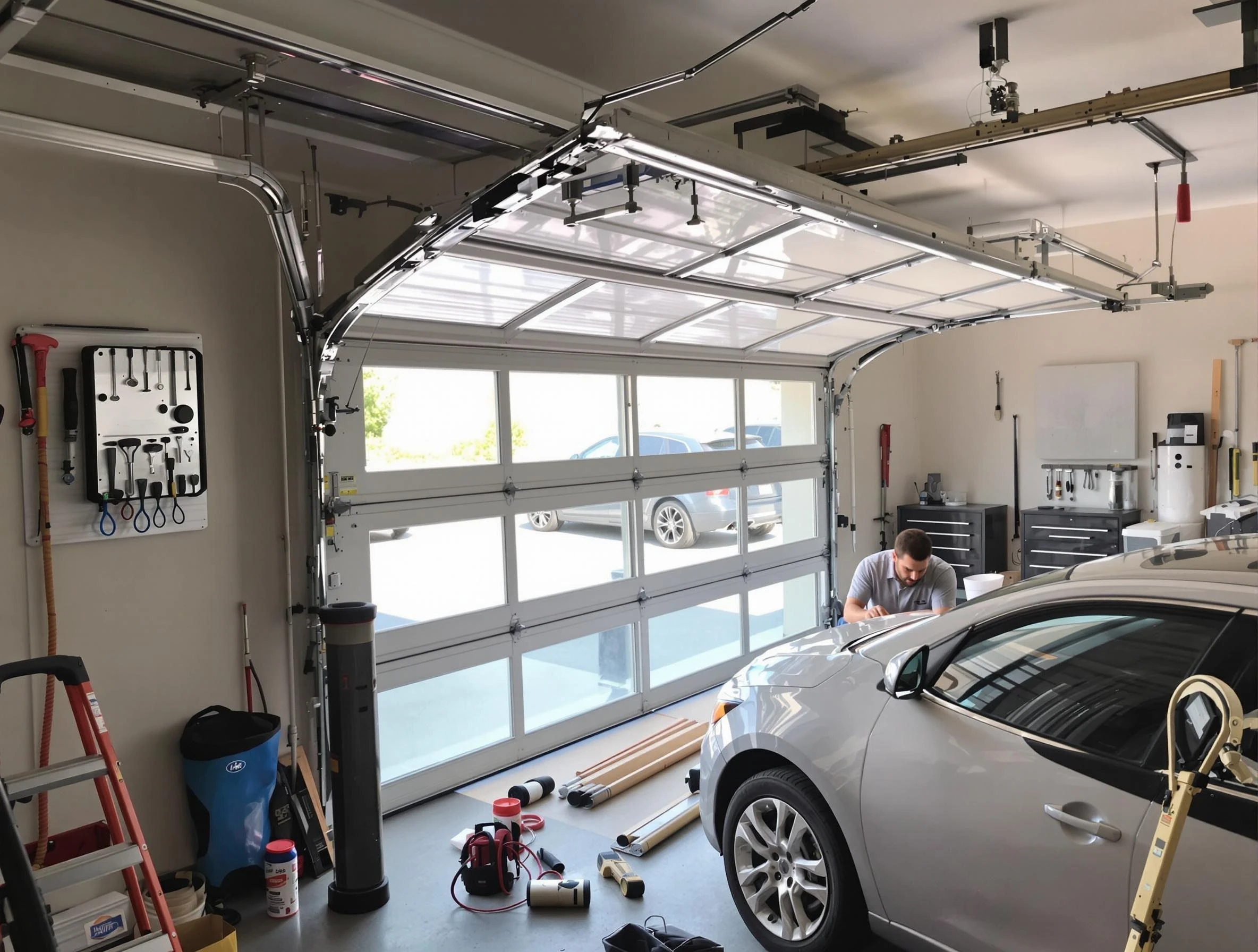 Garage door noise reduction service by Eden Prairie Garage Door Repair in Eden Prairie